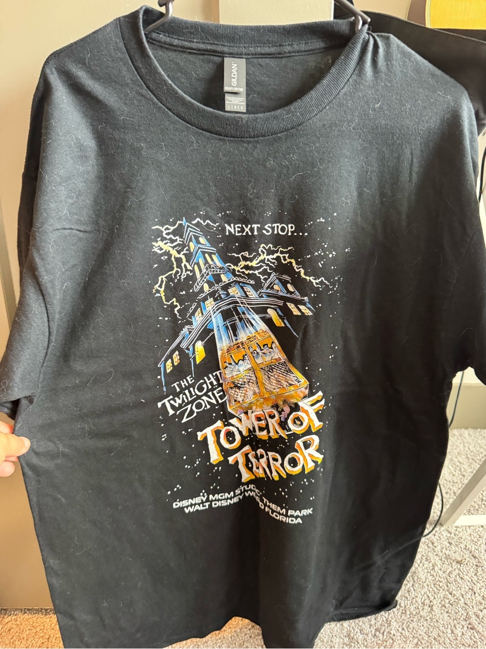 Gildan Black Twilight Zone Tower of Terror Graphic Tee